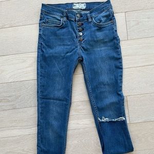 Free people button fly jeans